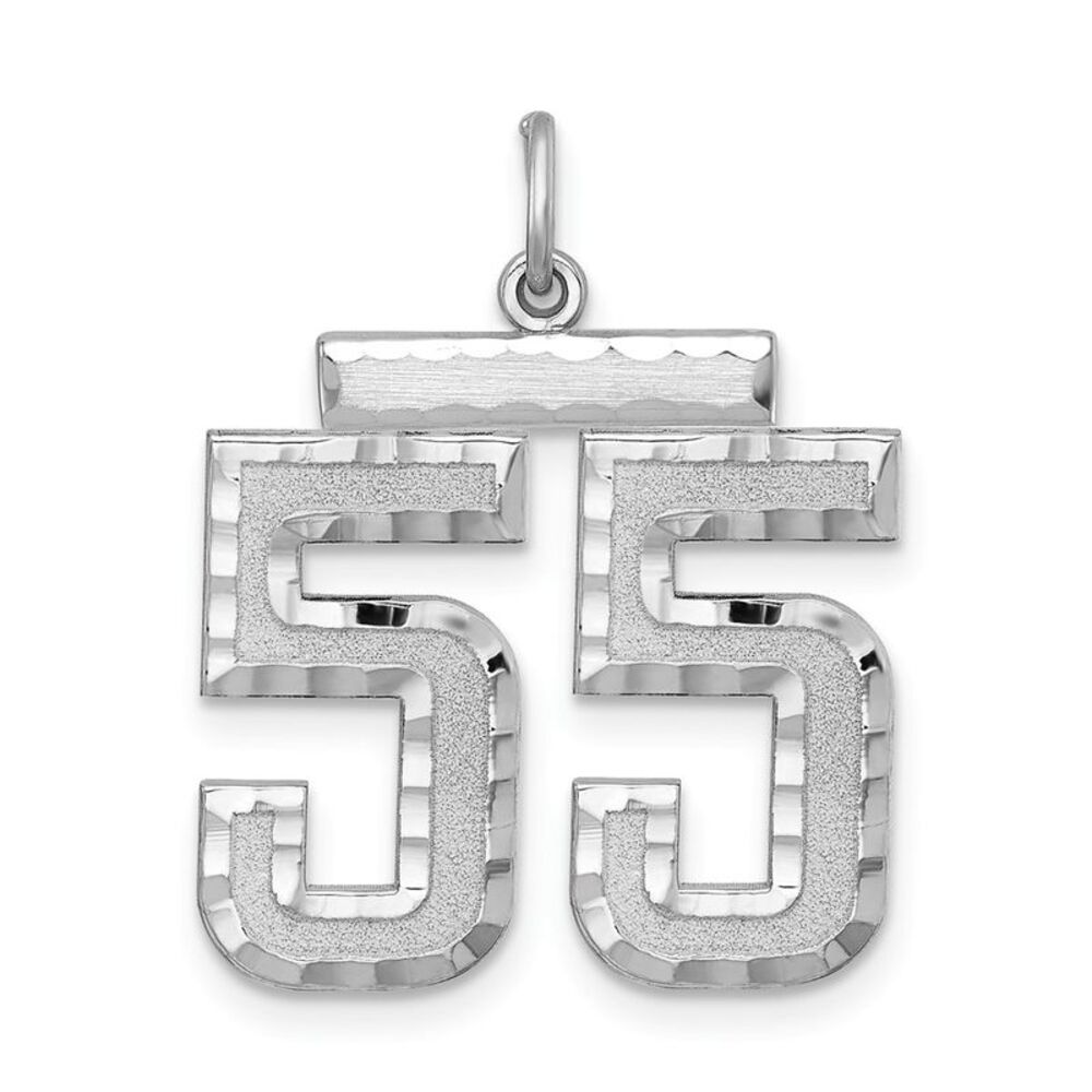 Sterling Silver, Varsity Collection, Large D/C Pendant, Number 55